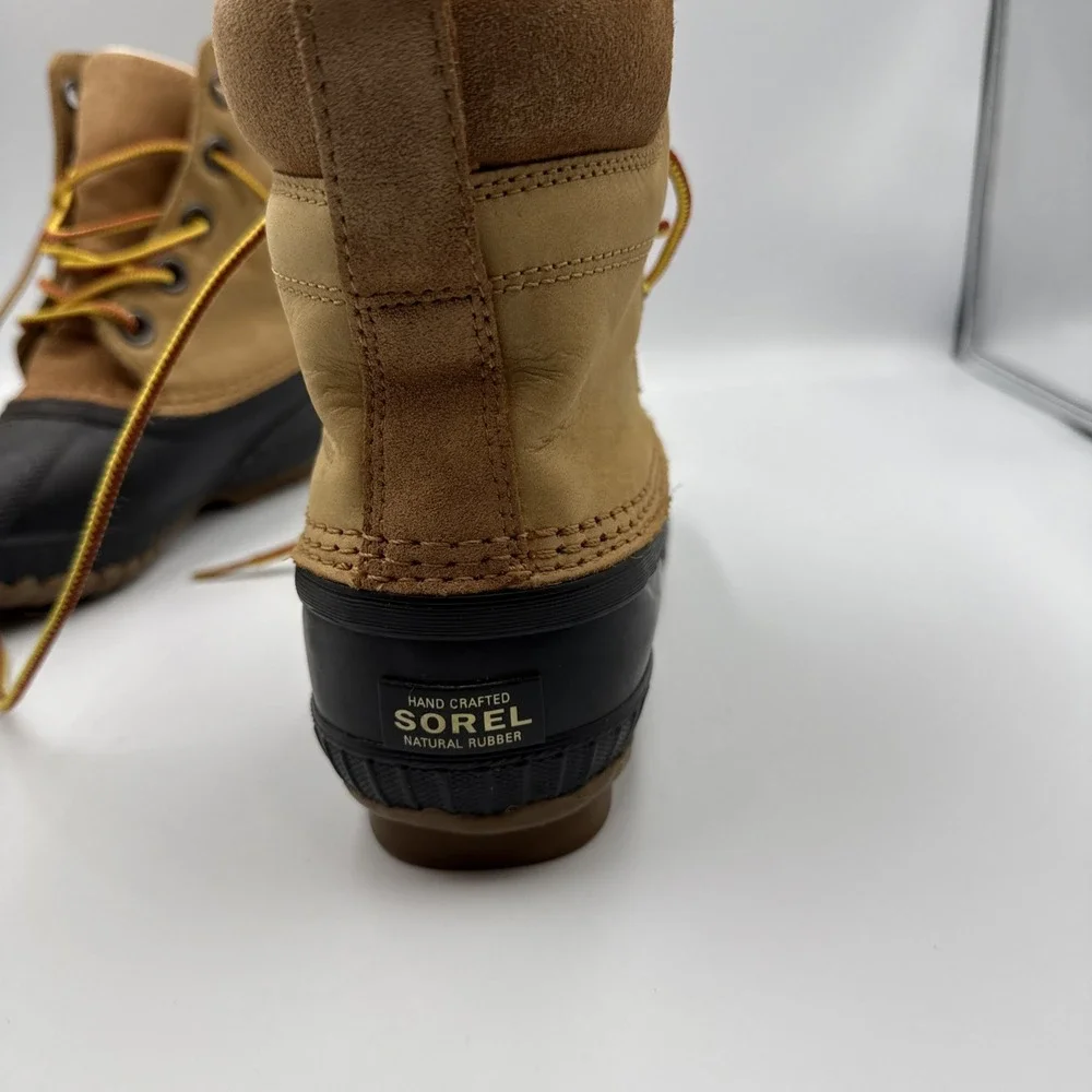 Sorel Waterproof Handmade Leather Duck  Lace-Up Rubber  unisex kids boots Size 2